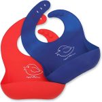 Silicone Baby Bibs Easily Wipe Clean  Comfortable Soft Waterproof Bib Keeps Stains Off, Set of 2 Colors
